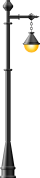 Black realistic street light clip art png