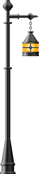 Black realistic street light clip art png