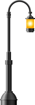 Black realistic street light clip art png