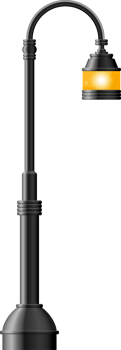 Black realistic street light clip art png