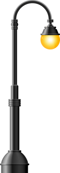 Black realistic street light clip art png