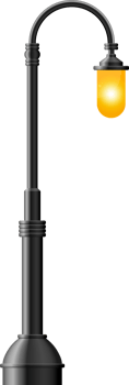 Black realistic street light clip art png