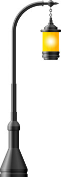Black realistic street light clip art png