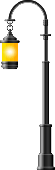 Black realistic street light clip art png