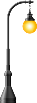 Black realistic street light clip art png