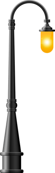 Black realistic street light clip art png