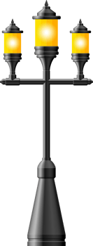 Black realistic street light clip art png