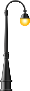 Black realistic street light clip art png