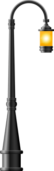 Black realistic street light clip art png