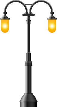 Black realistic street light clip art png