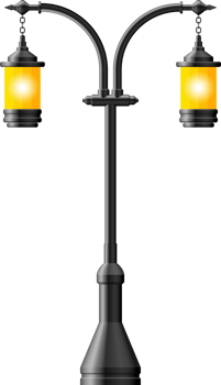 Black realistic street light clip art png