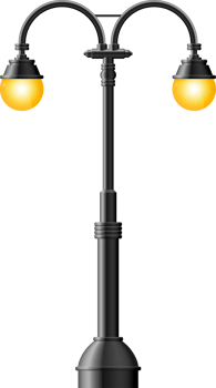 Black realistic street light clip art png
