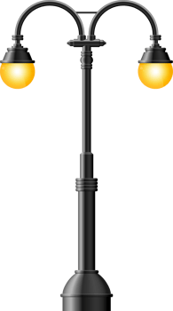Black realistic street light clip art png