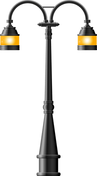Black realistic street light clip art png