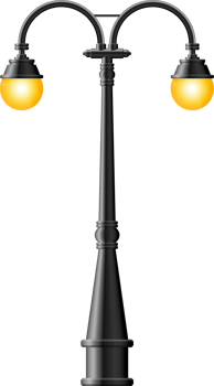 Black realistic street light clip art png