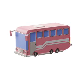 Travel Object, Bus , 3d Illustration png