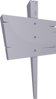 Stone sign board in cartoon style png