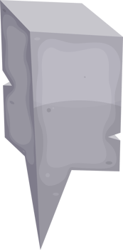 Stone speech bubble in cartoon style png