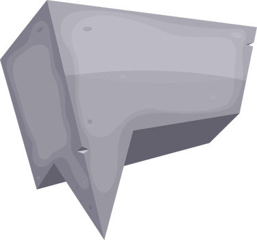 Stone speech bubble in cartoon style png