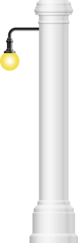 Vintage street lamp isolated on white png