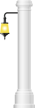 Vintage street lamp isolated on white png
