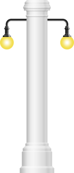 Vintage street lamp isolated on white png