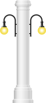Vintage street lamp isolated on white png