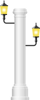 Vintage street lamp isolated on white png