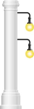Vintage street lamp isolated on white png