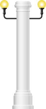 Vintage street lamp isolated on white png