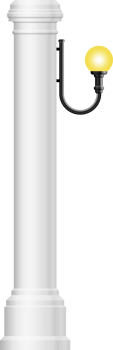 Vintage street lamp isolated on white png