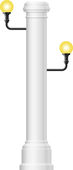 Vintage street lamp isolated on white png