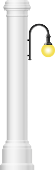 Vintage street lamp isolated on white png