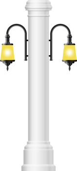 Vintage street lamp isolated on white png