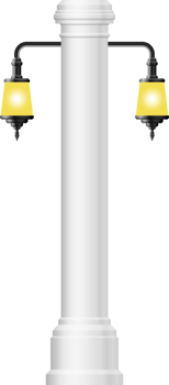 Vintage street lamp isolated on white png