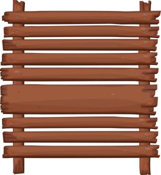 Wooden board in cartoon style png