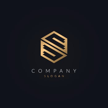 Minimalist and Creative real estate S letter Modern logo icon design. House, Property development, construction and building company S logotype template with gold color. vector