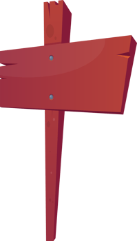 Wooden sign board in cartoon style png