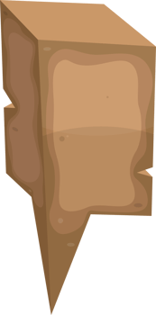 Wooden speech bubble in cartoon style png