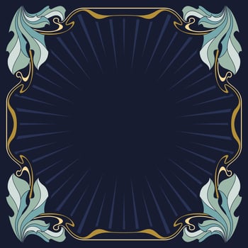 Art Nouveau Concept Art Floral Frame Background vector