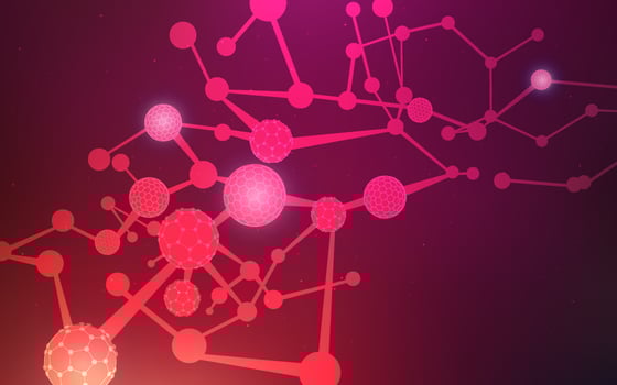 cell molecule purple vector