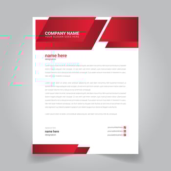Elegant Business style letterhead template design vector. vector