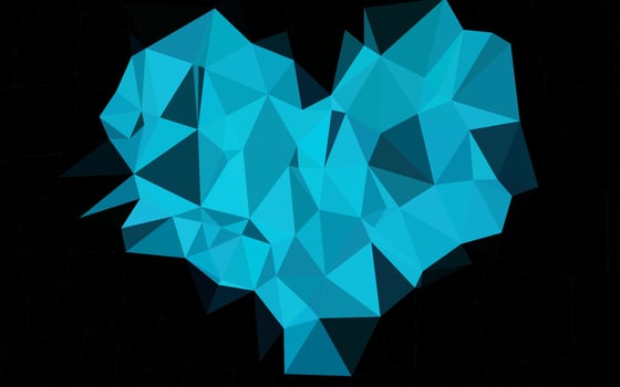 Dark BLUE vector triangle mosaic texture.