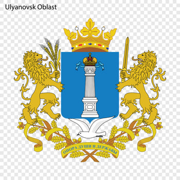 Emblem of province of Russia vector