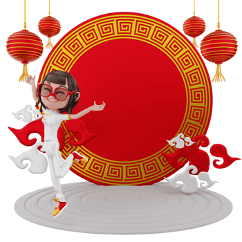 3D Render chinese new year illustration png