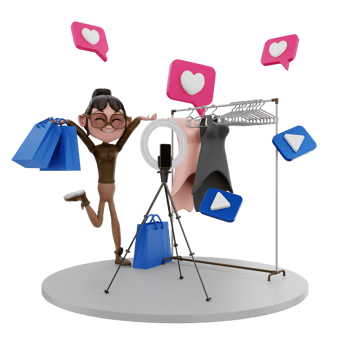 3d vlogger character ilustration png