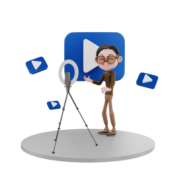 3d vlogger character ilustration png