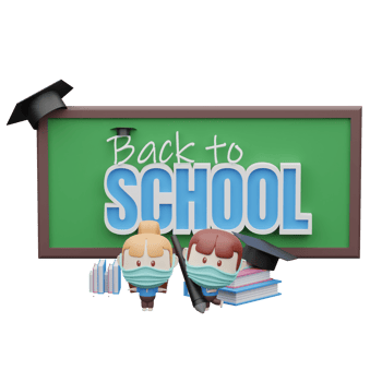 3d back to school ilustration png