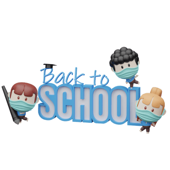 3d back to school ilustration png
