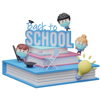 3d back to school ilustration png